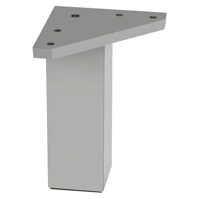 Komplet nožica za namještaj - 40 x 40 x 100 mm, Aluminij, Plastika, Nosivost: 150 kg, 4 kom - Pogled sprijeda