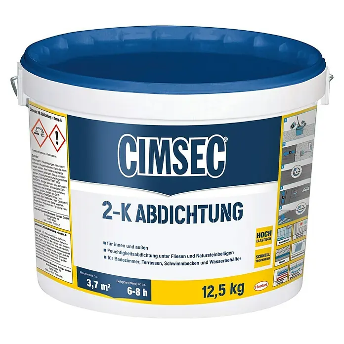 Cimsec Feuchtigkeitsabdichtung 2-Komponenten - 12,5 kg