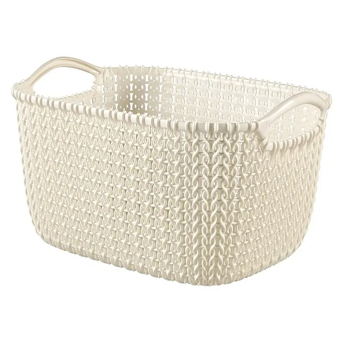 Curver Knit Cesta - Blanco, 8 l, Resina