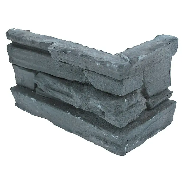 Dominart Dekorativna kutna obloga Sootblack - D x Š x V: 7,7 x 17,6 x 11,2 mm, Crne boje, Izgled kamena