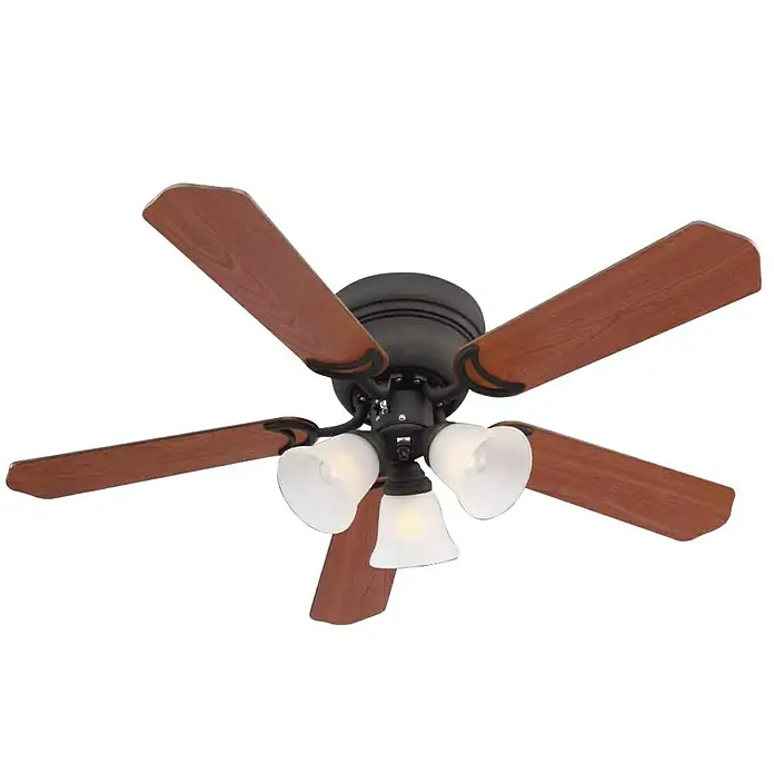 Proklima Stropni ventilator Ontario - 106 cm, Orah-trešnja, Maksimalna snaga: 60 W - Pogled sprijeda