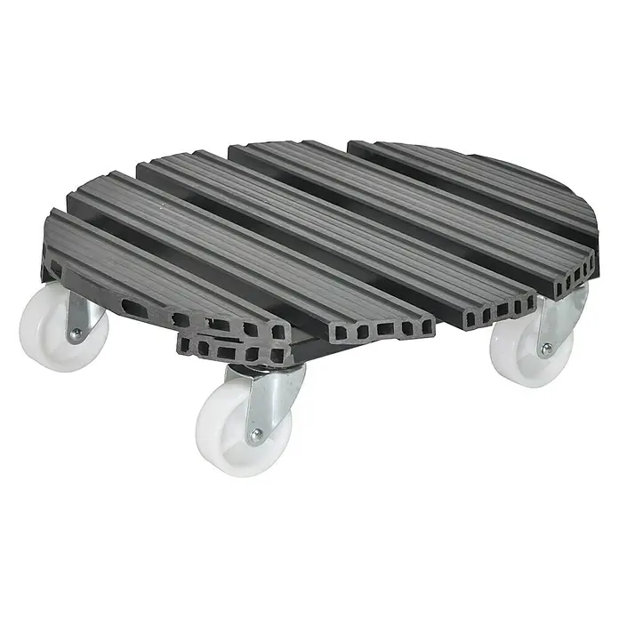 Gardol Pflanzenroller WPC - 38,5 cm, WPC, Anthrazit, Max. Belastung: 200 kg - Linke Seitenansicht