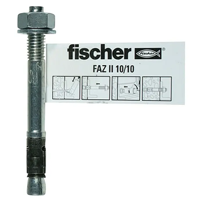 Fischer Sidreni vijak FAZ II 10/10 E - Promjer: 10 mm, Duljina tiple: 95 mm - Pogled sprijeda