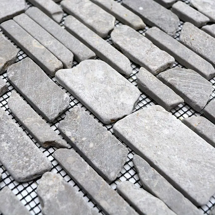 Mosaikfliese MOS BRICK 230 - 30,5 x 30,5 cm, Grau, Matt