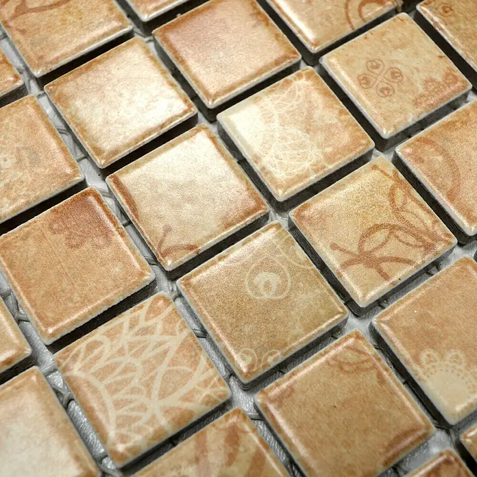 Mosaikfliese Quadrat LACEO LB 102 - 29,8 x 29,8 cm, Beige, Matt