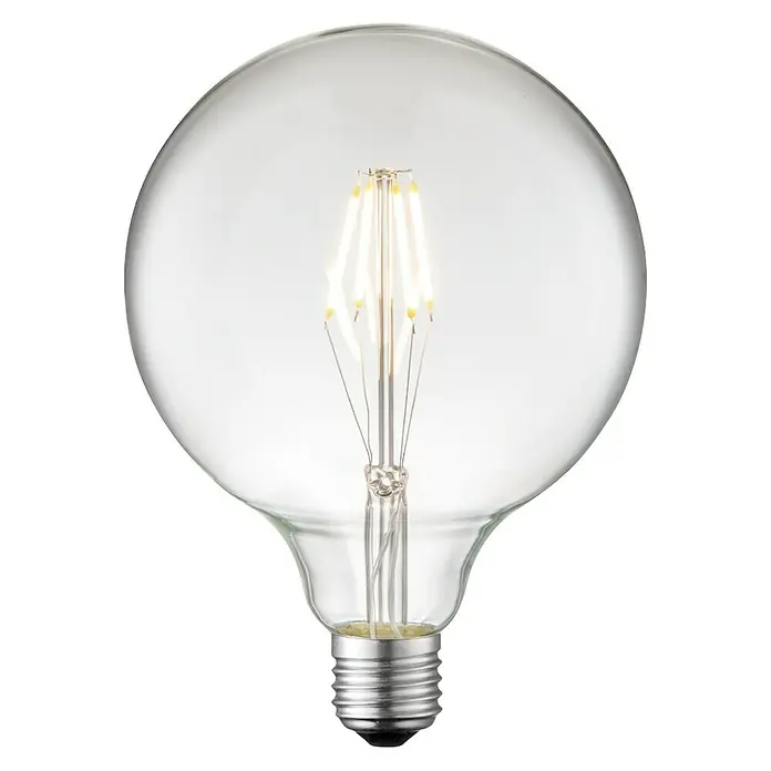 Home Sweet Home LED žarulja - 4 W, E27, Topla bijela, Prozirno, G125 - Pogled sprijeda