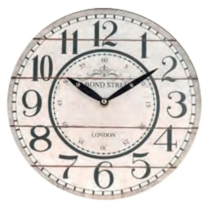 Reloj de pared redondo Ass deco - Multicolor, Diámetro: 28 cm
