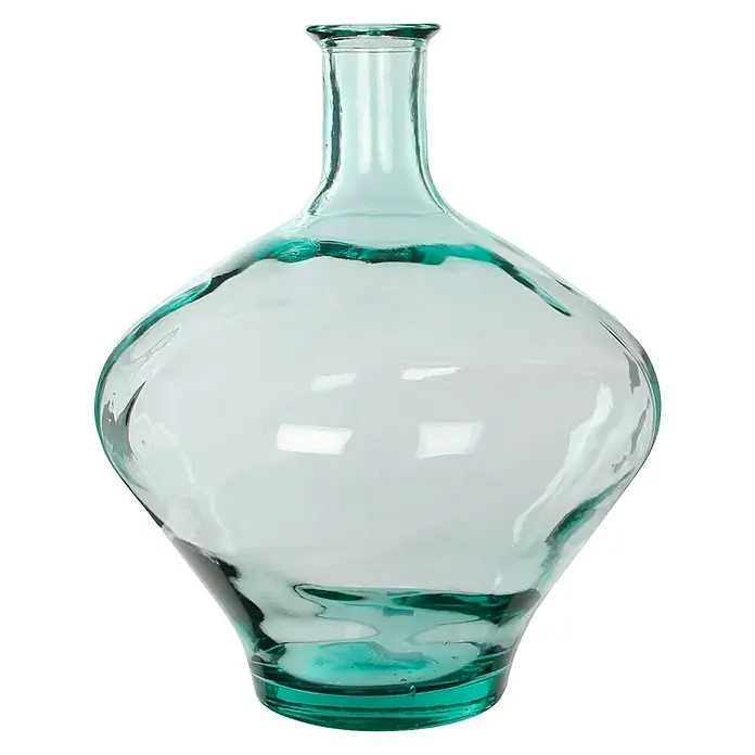 Jarrón de vidrio redondo Kyara - 38 x 46 cm, Transparente