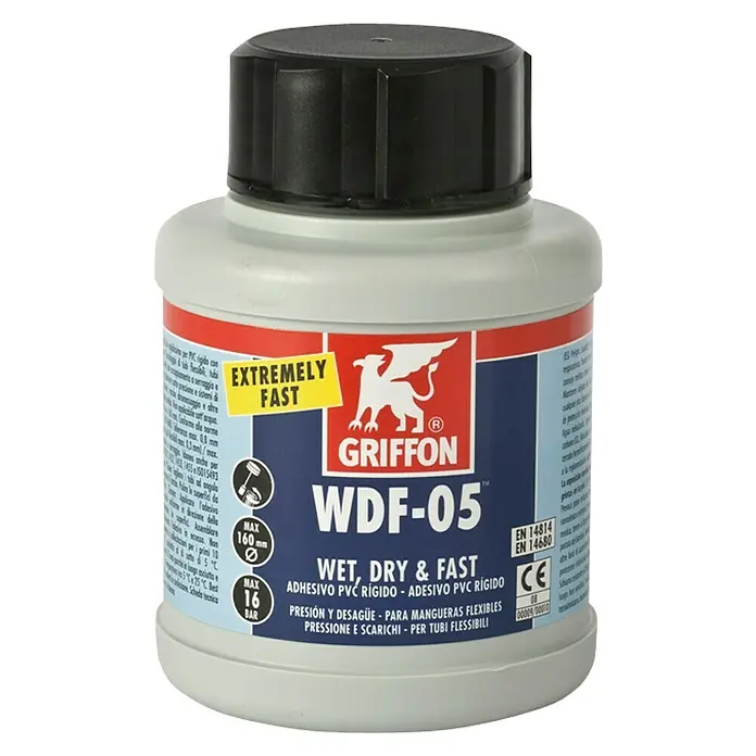 Adhesivo PVC rígido para tubos flexibles WDF-05 - 250 ml
