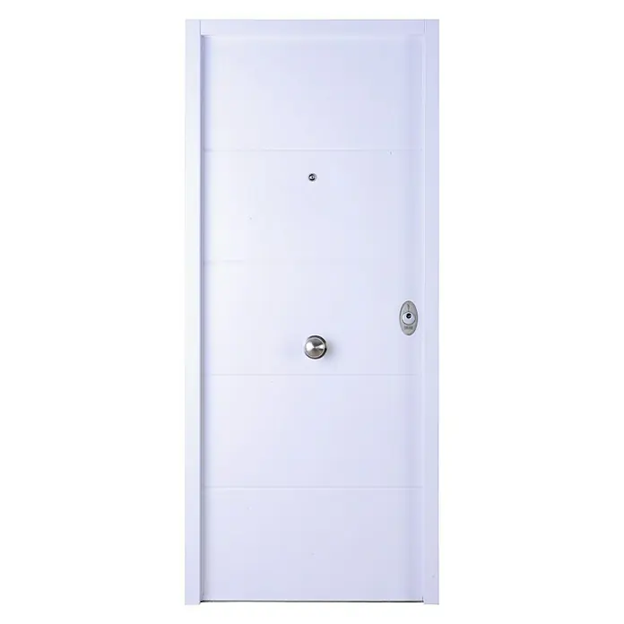 SegureStil Puerta de entrada Acorazada VH500 Serie V Exterior - 90 x 206 cm, Izquierda, Blanco lacado