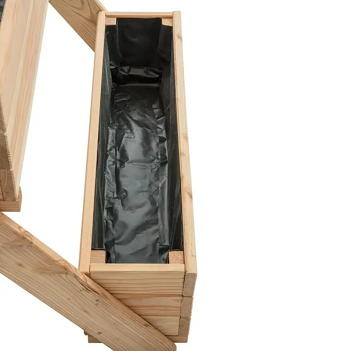 Pflanzkasten - Außenmaß (L x B x H): 92 x 78 x 102 cm, Holz, Natur