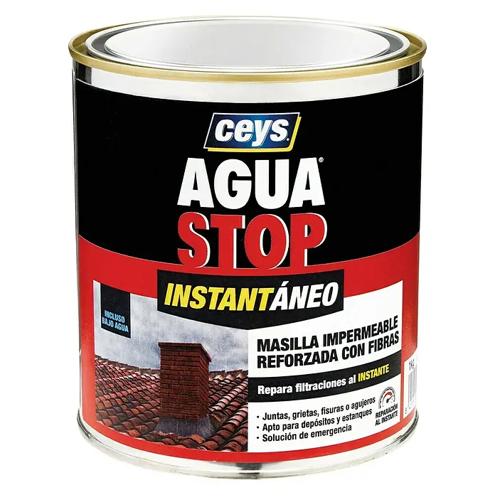 Ceys Masilla Agua Stop Impermeable - Gris oscuro, 1 kg
