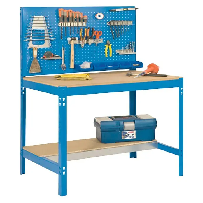 Simonrack Simonwork Banco de trabajo BT2 - L x An x Al: 61 x 121 x 144,5 cm, Número de cajones: 0 ud., Azul