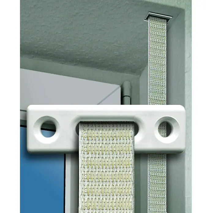 Schellenberg Guía para correa 51202 - L x An x Al: 6,5 x 1,7 x 0,7 cm, Apto para: Sistemas maxi/mini de persianas, Blanco