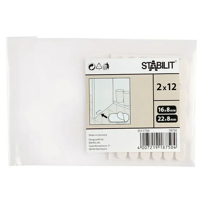 Stabilit Lärm-Dämpfer - L x B x H: 16 x 8 x 8 mm, 24 Stk.