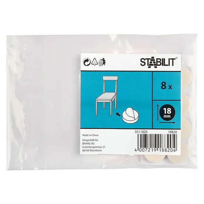 Stabilit Podlošci za tepih - 18 mm, Sive boje, 8 kom, Samoljepljivo
