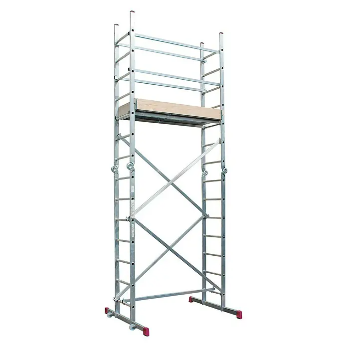 Krause Corda Scharnierende steiger - Werkhoogte: 5 m, 2 x 7 sporten, Aluminium, Mobiel