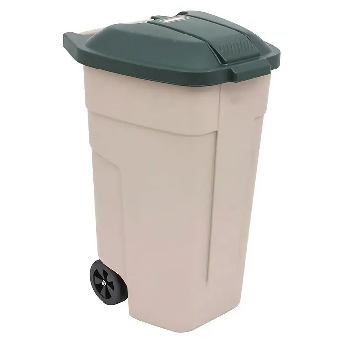 Keter Cubo de basura con tapa - 110 l, Verde/Gris