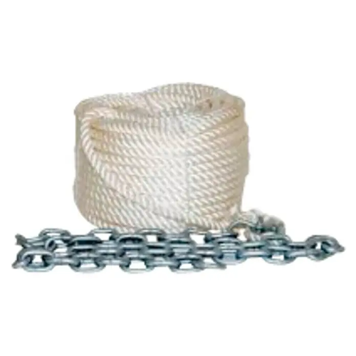 Cabo de amarre de poliéster con cadena - Ø x L: 8 mm x 5 m