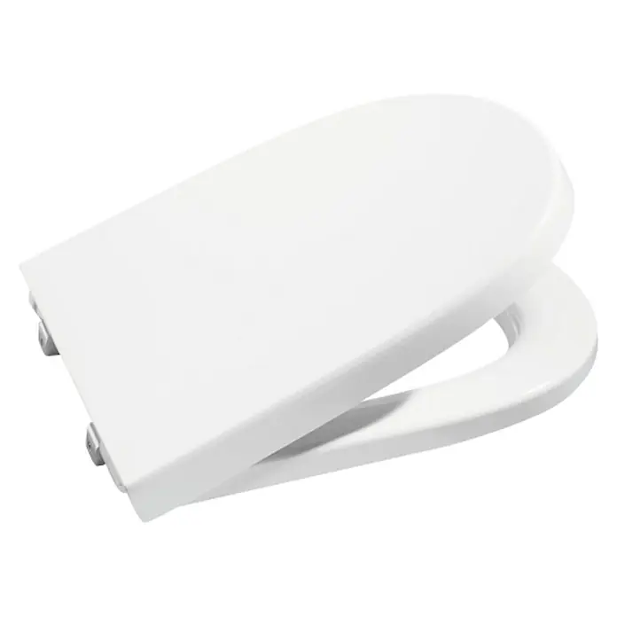 Roca Meridian-N Tapa de WC Softclose Compact - Con caída amortiguada, Termoplástico, Blanco