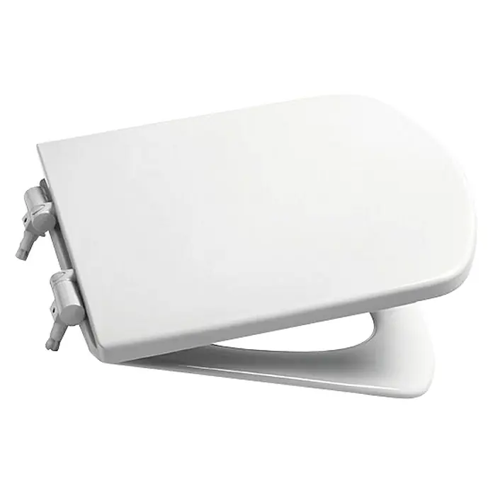 Roca Eos Tapa de WC - Con caída amortiguada, Termoplástico, Blanco, Antibacteriano