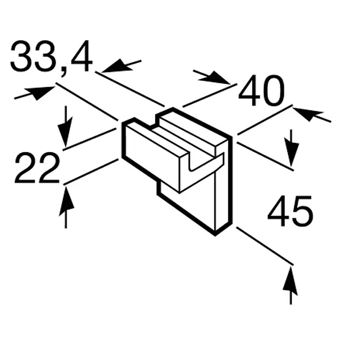 Roca Rubik Colgador de baño - Número de ganchos: 1 ud., Cromo, Brillante
