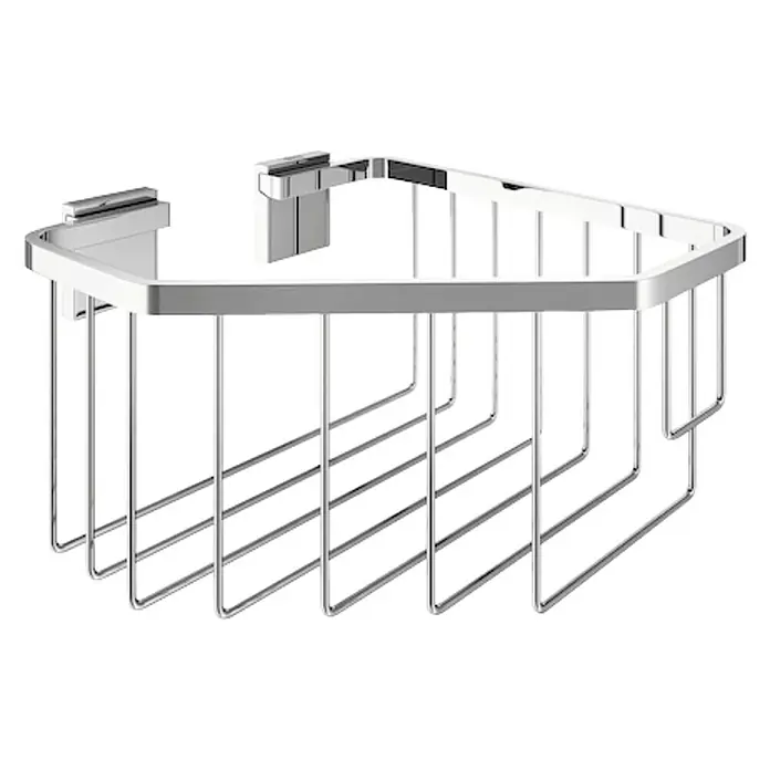 Roca Cesta de baño angular Rubik - 18,7 x 17,5 x 11,4 cm, Cromo