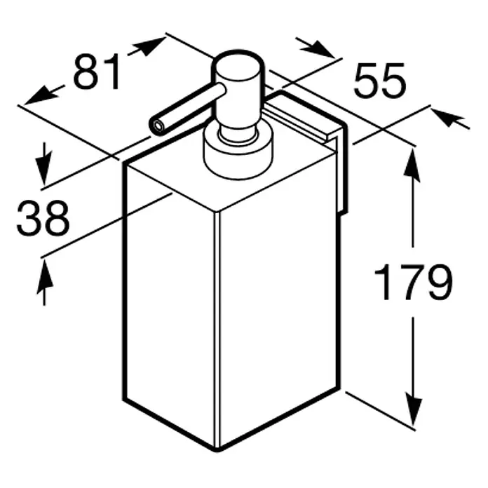 Roca Rubik Dispensador de jabón - Blanco/Cromado