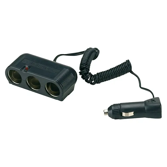 Toma triple para automóvil con mechero - 12 V
