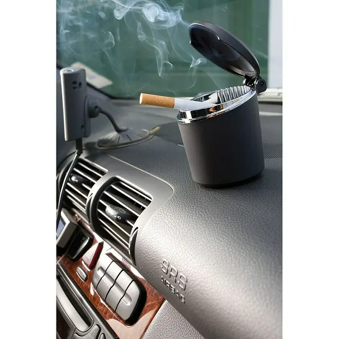 Cenicero para coche - Plástico, Negro