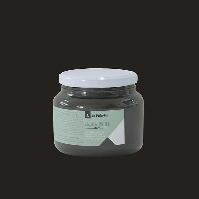 La Pajarita Pintura de tiza Chalk Paint - Casi negro, 500 ml, Mate