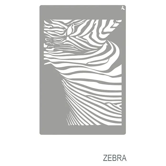 La Pajarita Plantilla decorativa Stencil Zebra - Zebra, 20 x 30 cm, Plástico