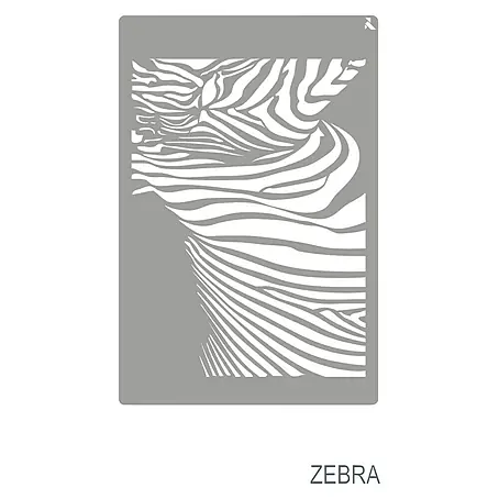 La Pajarita  Plantilla decorativa Stencil Zebra
