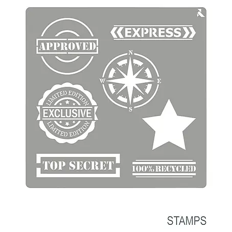 La Pajarita  Plantilla decorativa Stencil Stamps