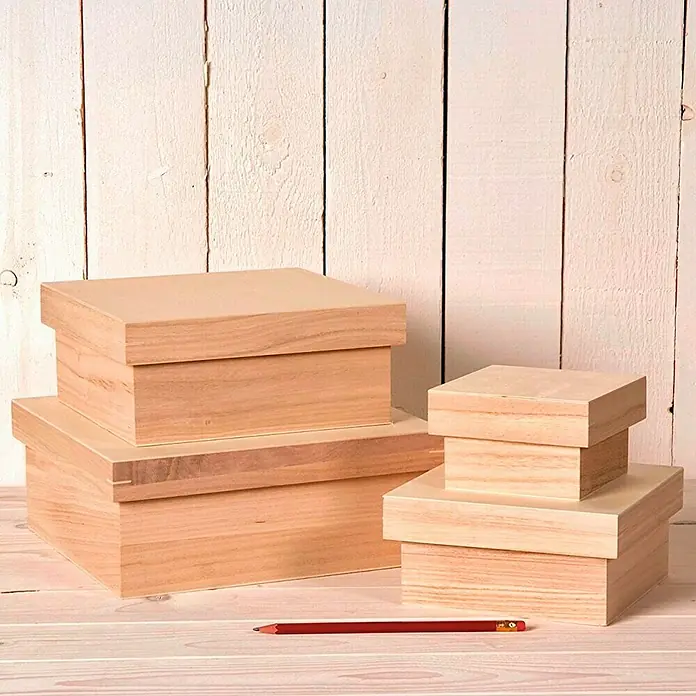Artemio Set de cajas madera - 4 ud.
