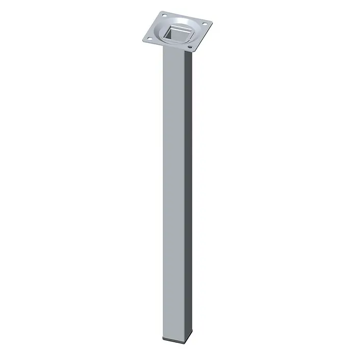 Element System Pata de tubo de acero cuadrangular - L x An x Al: 25 x 25 x 400 mm, Cromo