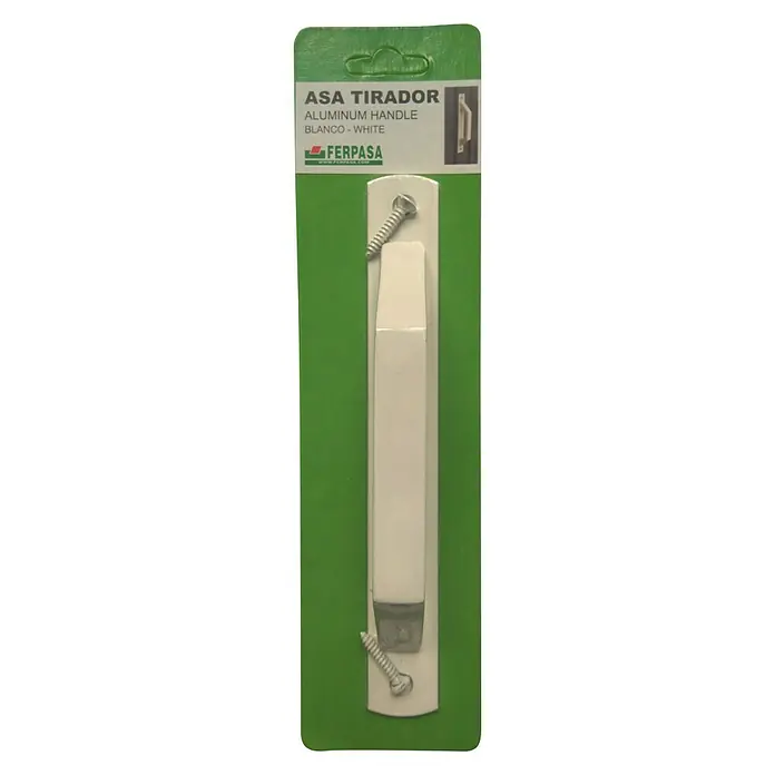 Cerradura para puertas y ventanas con base - Blanco