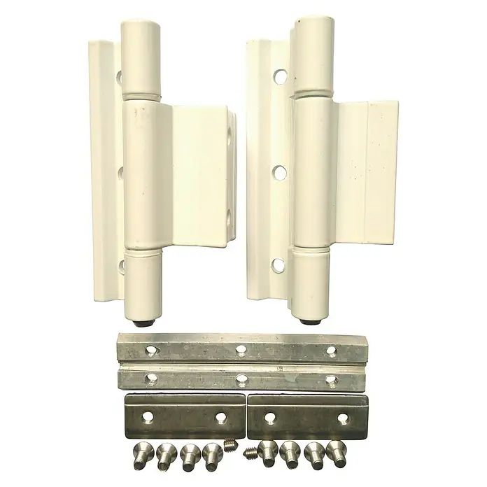 Bisagra reforzada - 10,5 x 4,5 x 3,5 cm, Blanco, 2 uds.