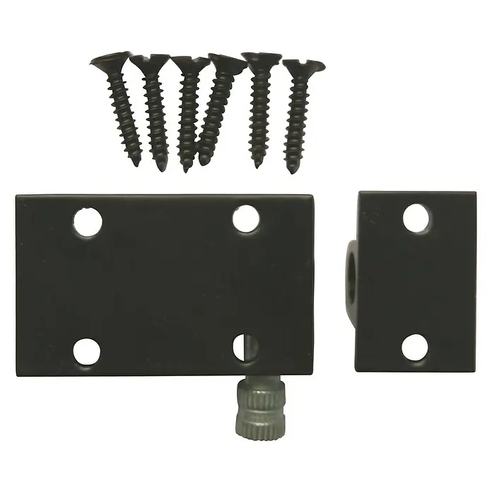 Cerrojo - Largo: 60 mm, Aluminio, Negro
