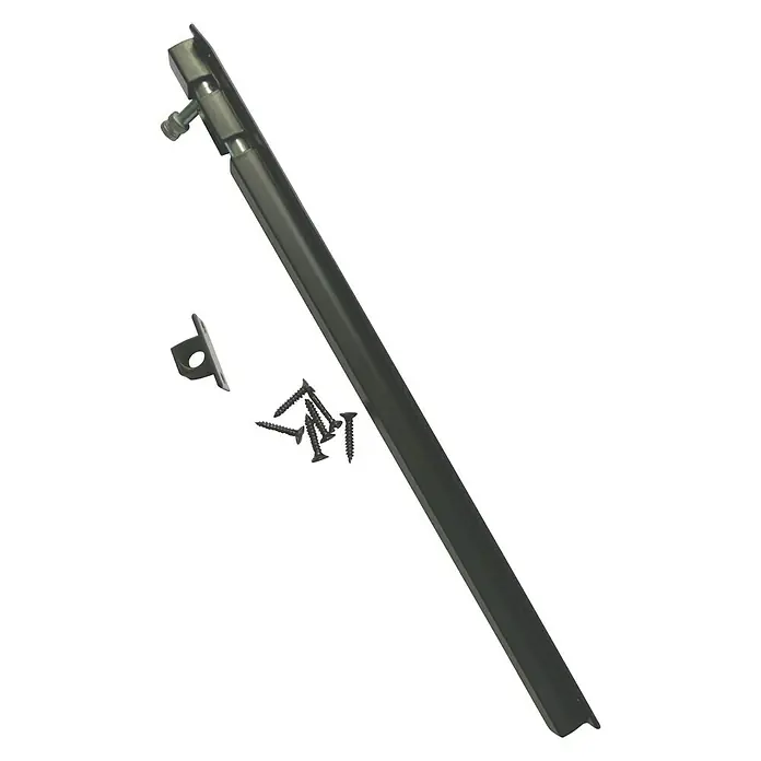 Cerrojo - Largo: 300 mm, Aluminio, Negro