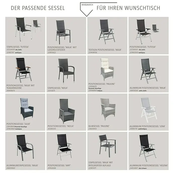 Sunfun Pauline Gartentisch - 200 x 100 cm, Sicherheitsglas