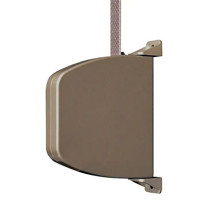 Schellenberg Recogedor de cinta de persiana 50803 - Distancia entre orificios: 170 mm, Giratorio 180°, Marrón