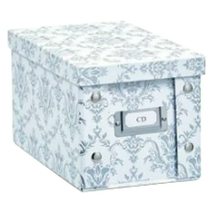Zeller Present Caja de almacenaje para CDs Vintage - L x An x Al: 28 x 16,5 x 15 cm