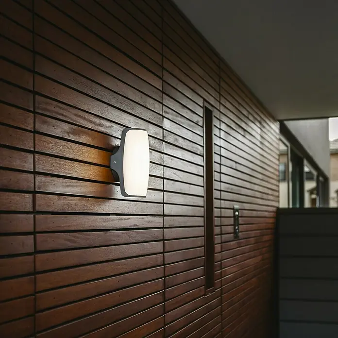 Lutec Aplique exterior LED Seco - 13 W, 10,5 x 13,2 x 22,2 cm, Antracita/Blanco, IP54