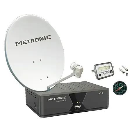 Metronic  Antena parabólica Kit plato, brazo, LNB y BR