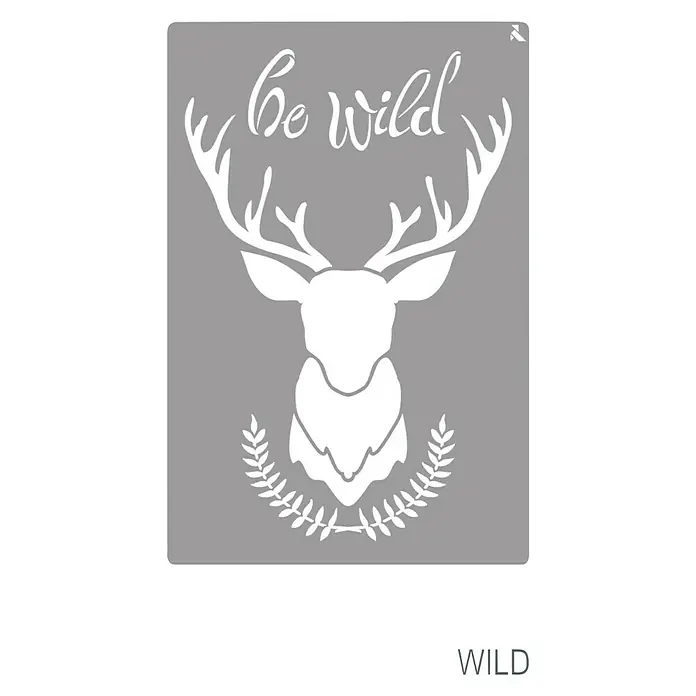 La Pajarita Plantilla decorativa Stencil Wild - Ciervo, 20 x 30 cm, Plástico