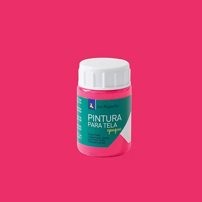 La Pajarita Pintura tejidos Tela opaca rosa fluorescente - 35 ml