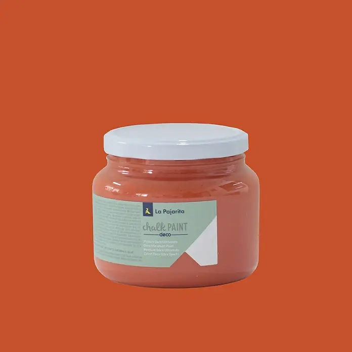 La Pajarita Pintura de tiza Chalk Paint - Naranja Nepal, 500 ml, Mate
