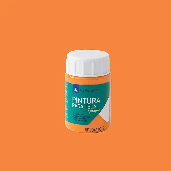 La Pajarita Pintura tejidos Tela opaca - Naranja, 35 ml