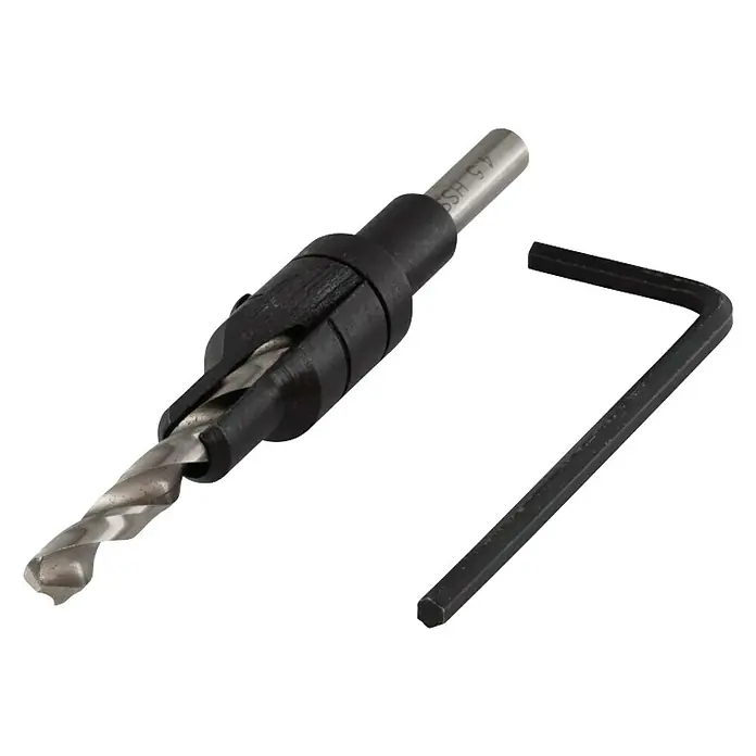 Wolfcraft Broca de percusión con avellanador 4,5 - 11 mm - Diámetro: 4,5 mm - 11 mm